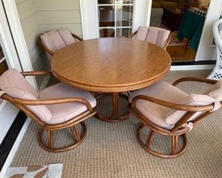 Rattan table and chairs 