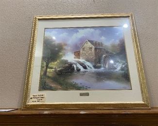 Large Thomas  Kincaid print. Missing COA from pocket on back. 
