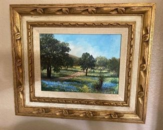 Vintage blue bonnet painting. Every Texas home needs a blue bonnet painting!!!