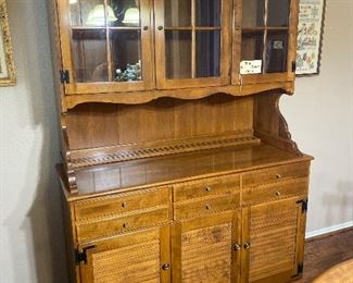 China hutch with glass door display