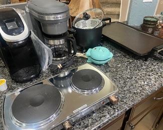 Warmer, griddle, coffee makers, deep fryer