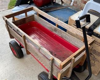Wooden & metal wagon