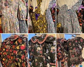 This collection of handmade dresses from the 90’s are little works of art !!