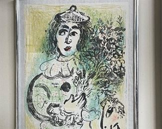 Marc Chagall "The Clown with Flowers"
