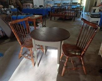 Old Tavern table and maple chairs