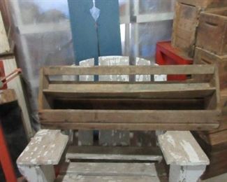 Adirondack chair that has held court on the front portico my entire life. Family tool box. 