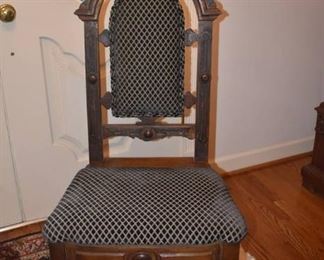 Renaissance Style Side Chair with Upholstered Seat and Back