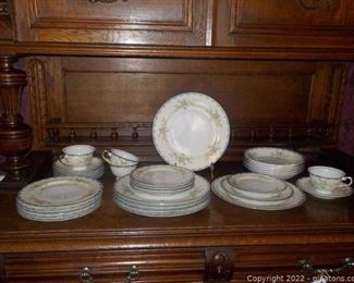 Royal Embassy Seneca Blue China 5 Full Place Setting Plus 5 Extra Pieces