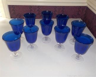 Set of 10 Crystal D Arques Durand 10oz Water Glasses