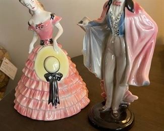 Vintage Peggy Porcher Southern Blue and Beau Figurines by Goldscheider Corp