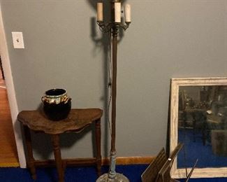 Antique floor lamp
Mid-century Magazine rack
