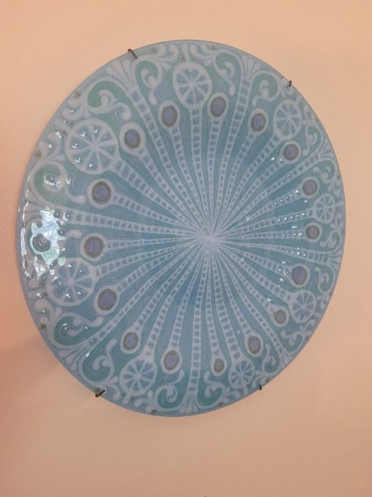 Large Higgins MCM Art Glass Plate