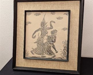 Mid Century Thai Temple Rubbing