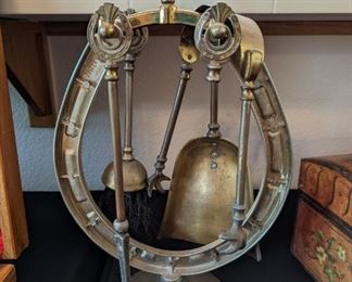 Copper Alloy Fireplace Tool Set