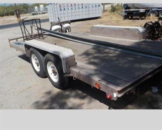 Homemade (STURDY) Flat-Bed Trailer  Note: No paperwork so must be processed with DMV to get registered 