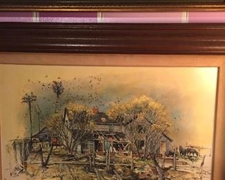 1975 “Derelict Farm” E.M. “Buck” Schiwetz (b.1898-1983). Number 23/600