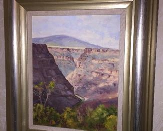 1995 Original Painting by
Byron Fullerton (1929-2011)
“Rio Grande Gorge at Questa, N.M.”