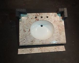 Sink 31 in Stone Effects Rustic Gold Vanity Top
