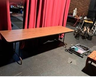 9 - 8" long wood Restaurant tables. 30" h x 30" w