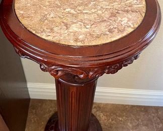 Plant Stand Column w Marble Top 36"