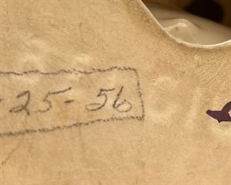 1956 Hubert Bequet Quareregnon Hand-painted Dog Peacock Dish Ashtray Belgium