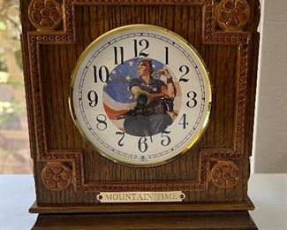Ridgeway Norman Rockwell 4-Sided Clock