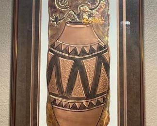 Art Glenn Hinz Copper Relief Sculpture 20 x 32