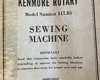 Vintage Kenmore Rotary Sewing Machine in Cabinet