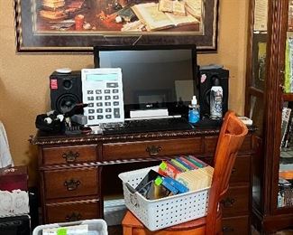 Vintage Desk, Art, Desk Chair, Assorted Star Trek DVD Sets
