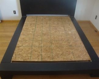 King-size platform bed, no mattresses