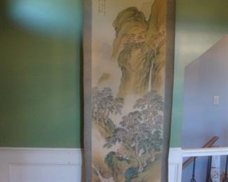 Asai Hakuzan landscape painting on scroll