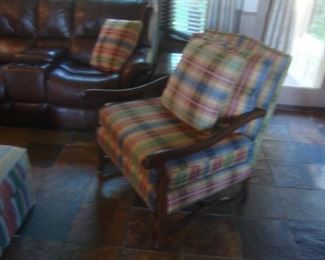 Large upholstered arm chair