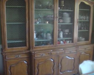 Large china cabinet with brass keys