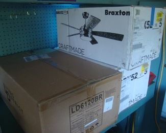 Ceiling fans in unopened boxes