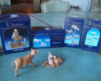 Some of many Fontanini figurines