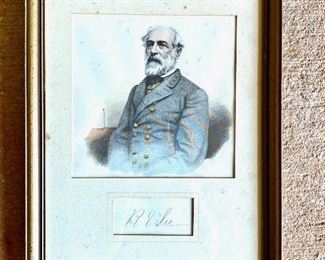 Robert E Lee Drawing with signature - Civil War - available for presale