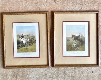 Equestrian Wall Decor - Set of 2 prints - The First Jump & In For A Brush - available for presale
