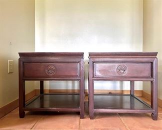 Asian Style Square End Tables