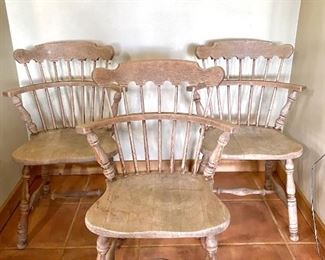 Antique Bleached Windsor Comb Back Chair