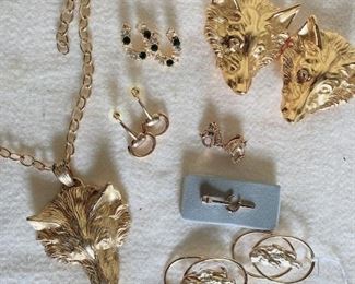 Fox and Equestrian Jewelry and Belt Buckles