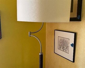 NATUZZI LEATHER WOVEN LAMP