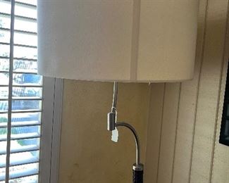 NATUZZI LEATHER WOVEN FLOOR LAMP