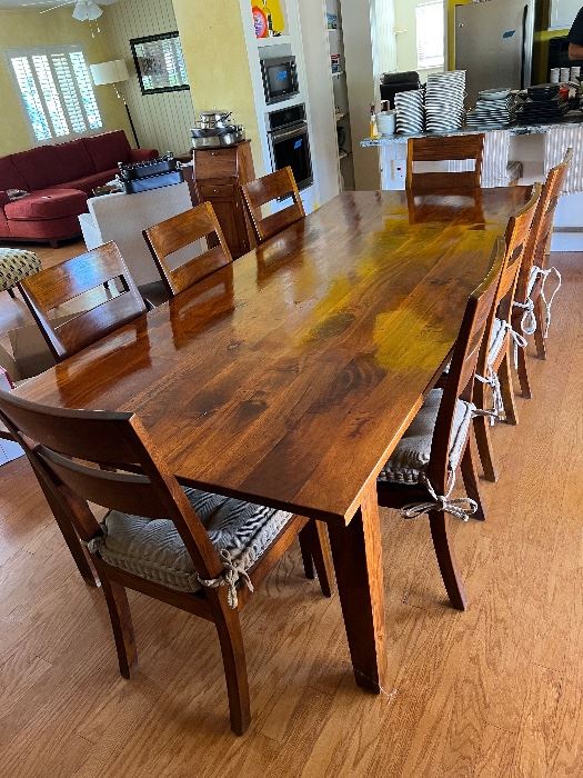 CRATE & BARREL DINING TABLE WITH 8 CHAIRS - GORGEOUS!