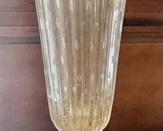670. 20" Glass Footed Trumpet Vase