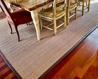 521. Leather Trimmed Sisel Rug (12'3" x 8')
