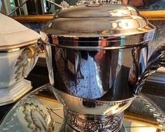 558. 12" American Silverplate Ice Bucket Made for the US Embassy