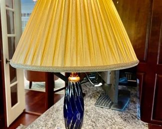 582. 29" Waterford Colored Crystal Table Lamp