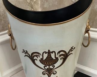 564. 12" Tole Painted Metal Umbrella Stand