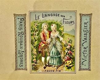 652. Victor Vaissier Le Largage des Fleurs Framed Art, Paris, France 1920 (23" x 18")