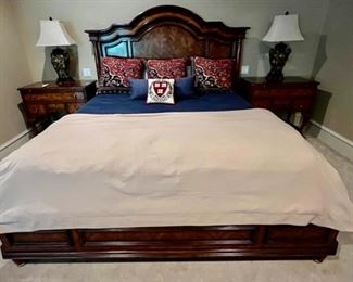 129. Pair of Hickory White Nightstands (36" x 19" x 34")
130. Hickory White King Bed (72")